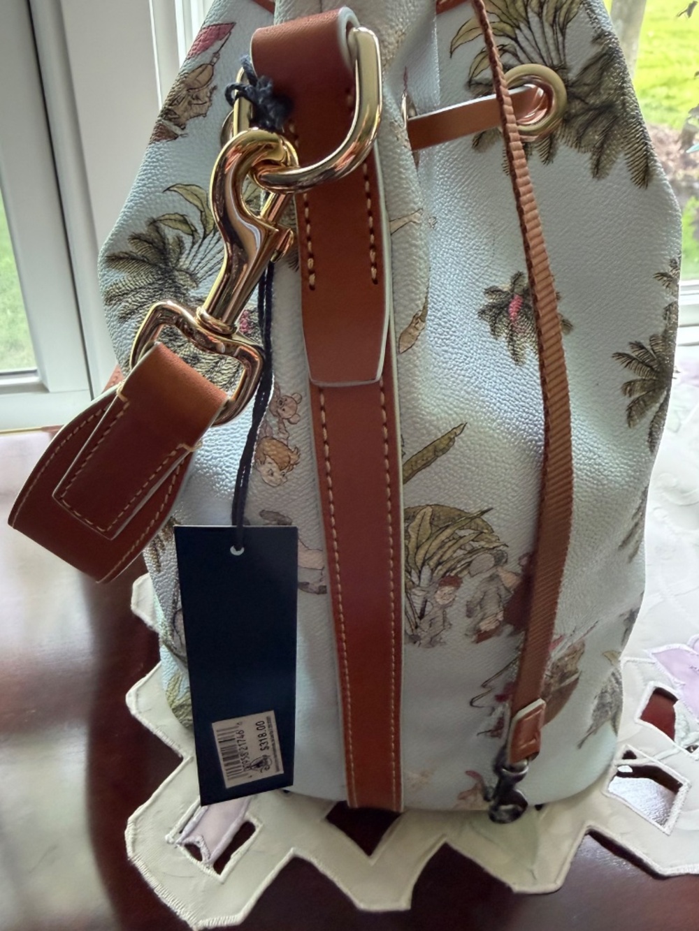 NWT Disney Parks Dooney & and Bourke Peter Pan Drawstring Shoulder Bag  2023 - Picture 4 of 16